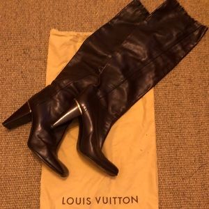 Louis Vuitton Burgundy Boots